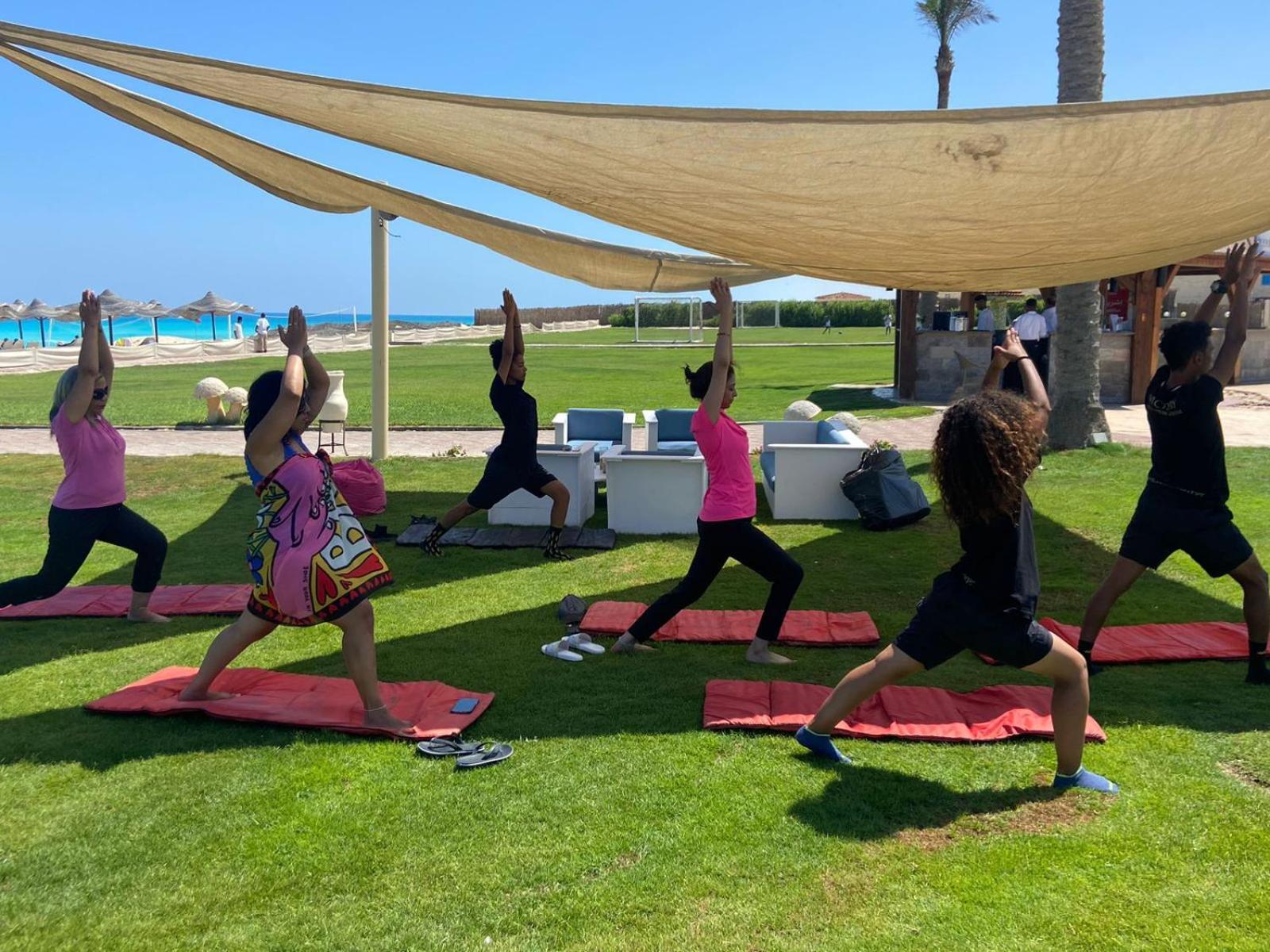 Borg El Arab Beach Resort Екстер'єр фото A yoga class in Egypt